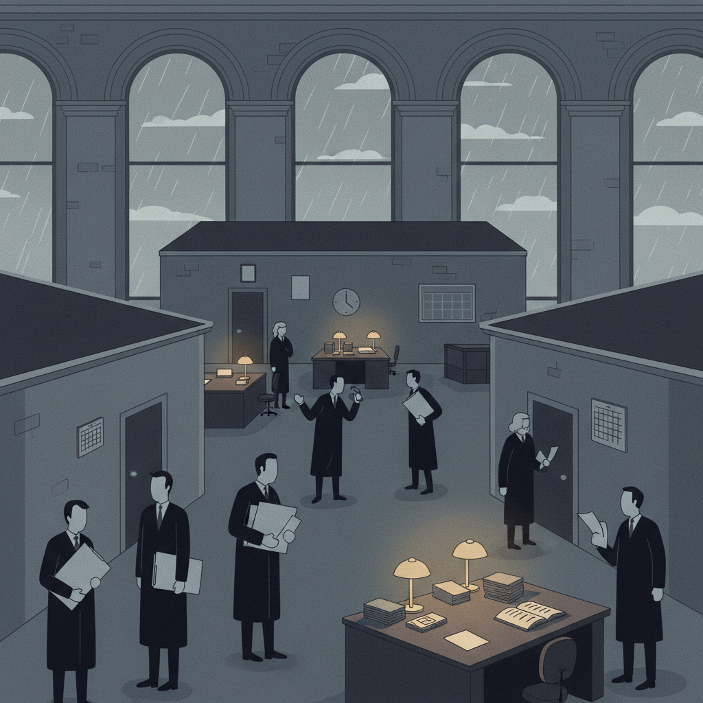 Generated illustration, frame 1 of the simulated scenario