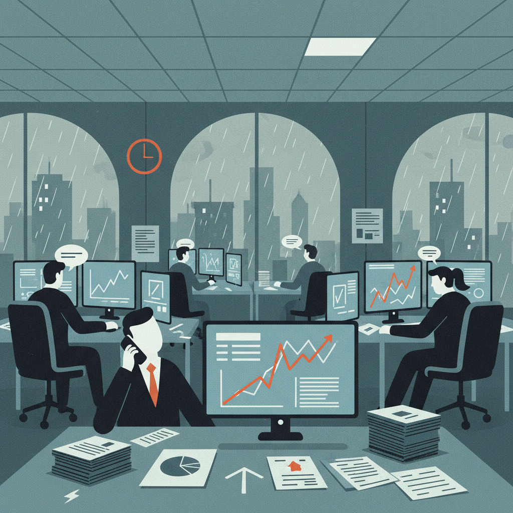 Generated illustration, frame 1 of the simulated scenario