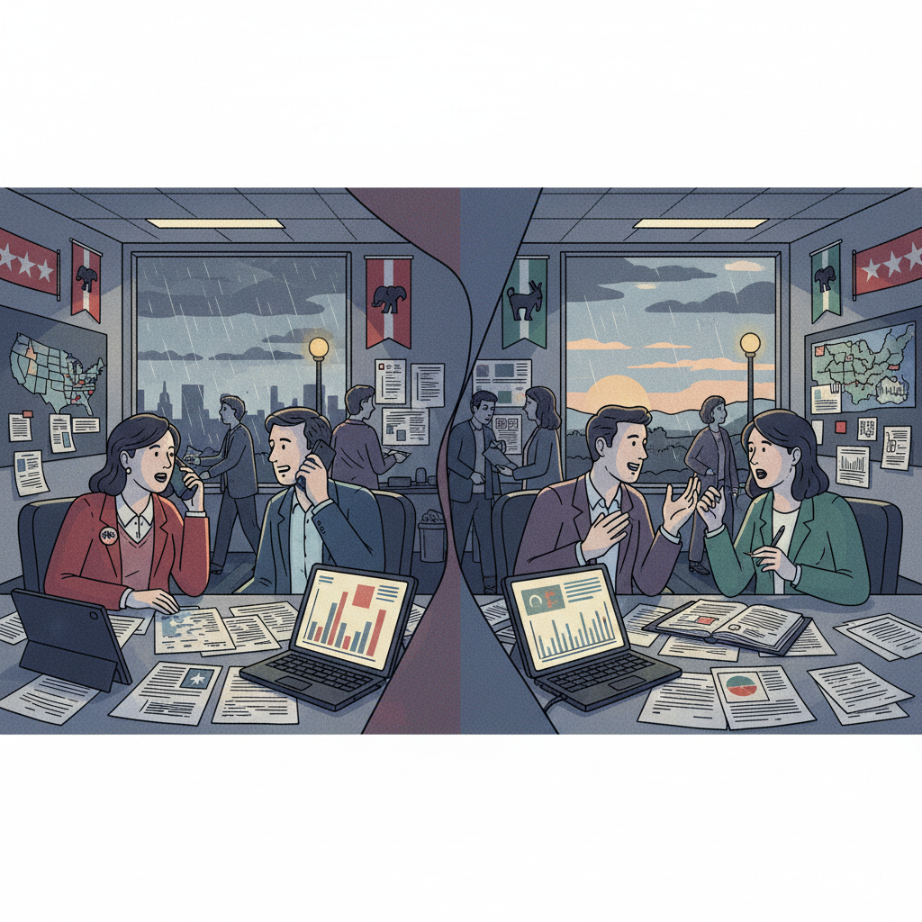 Generated illustration, frame 1 of the simulated scenario