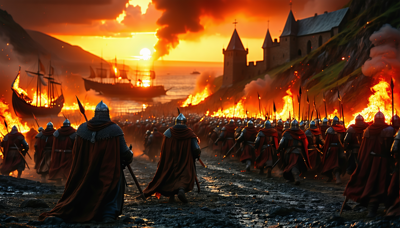 Viking raid on Lindisfarne